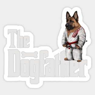 The Dogfather German Shepherd Dog Judo Karate Sticker